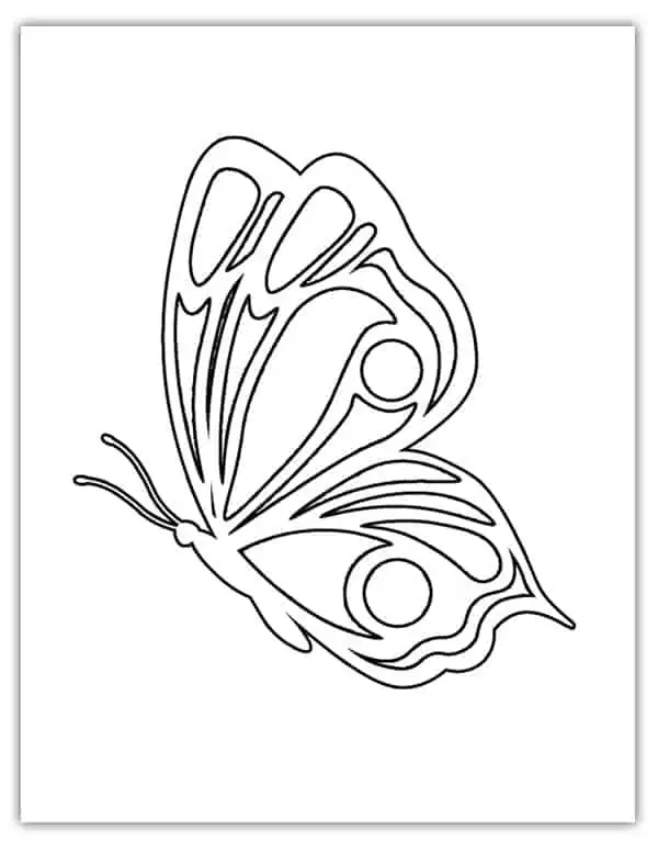 butterfly flying coloring page