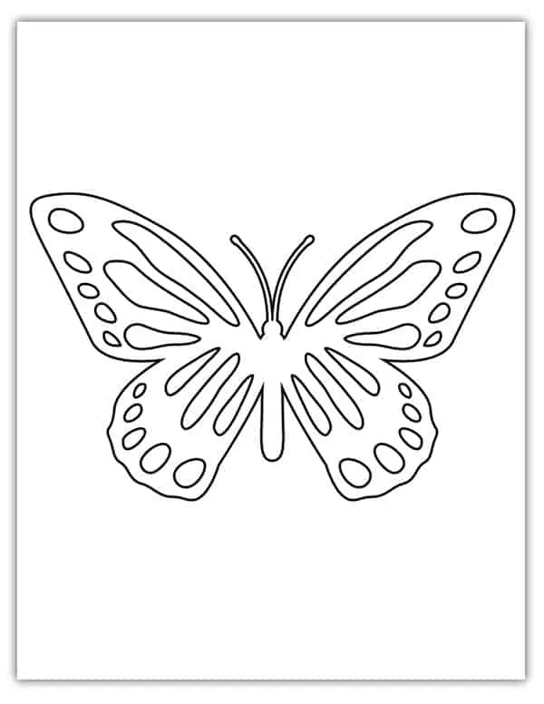Silhouette of a Butterfly to Color