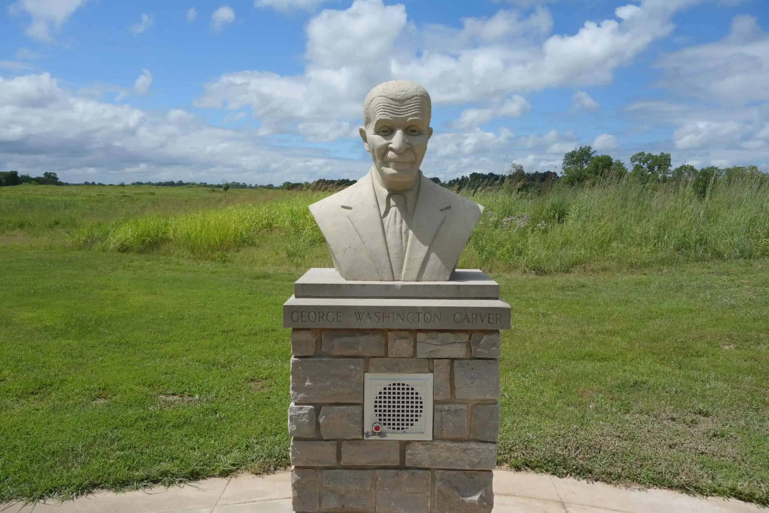 A bust of George Washington Carver