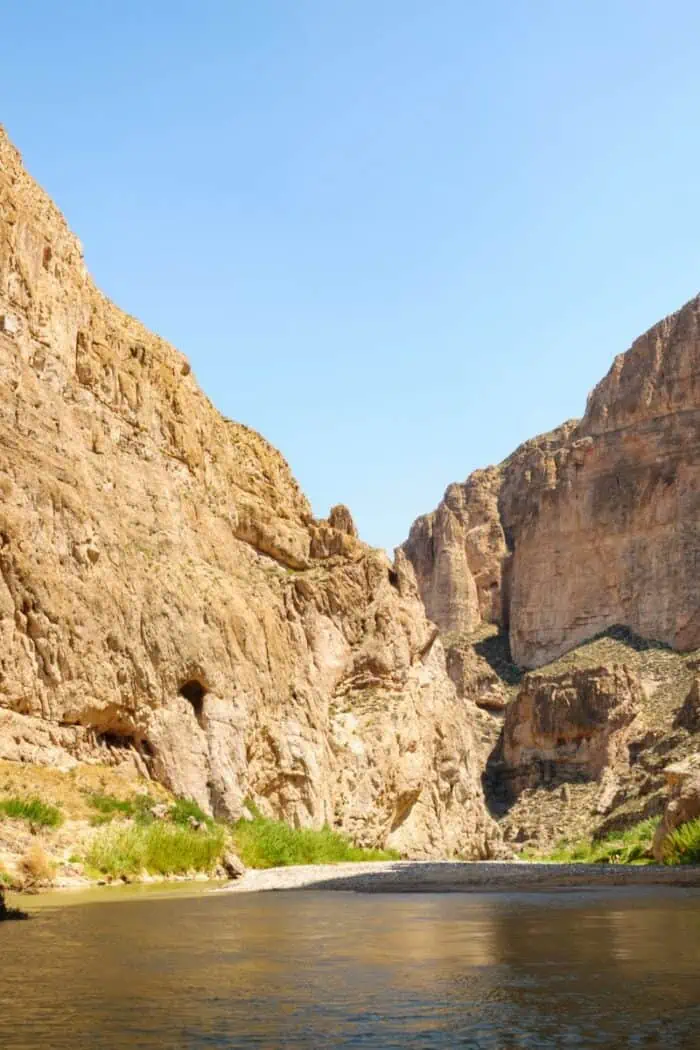 Big Bend National Park river and cliffs