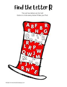 Find the Letter R Worksheet - Homeschool Giveaways