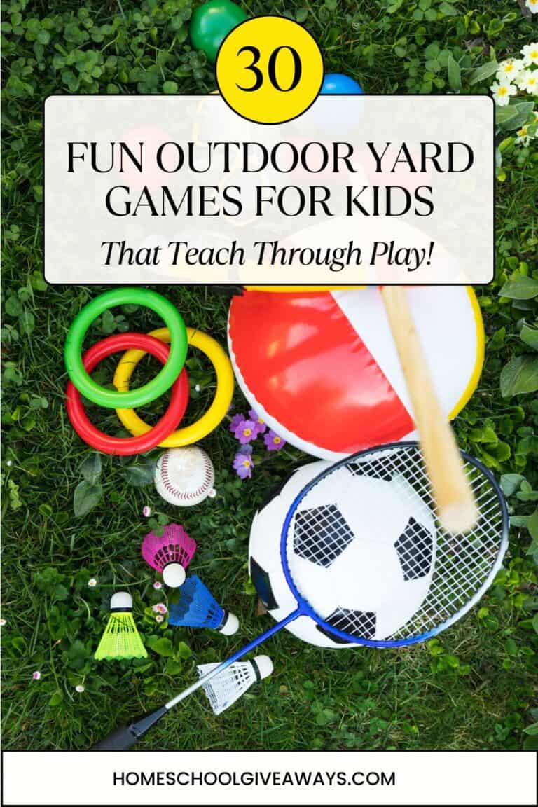 outdoor games for kids with balls, rackets, and rings on the grass